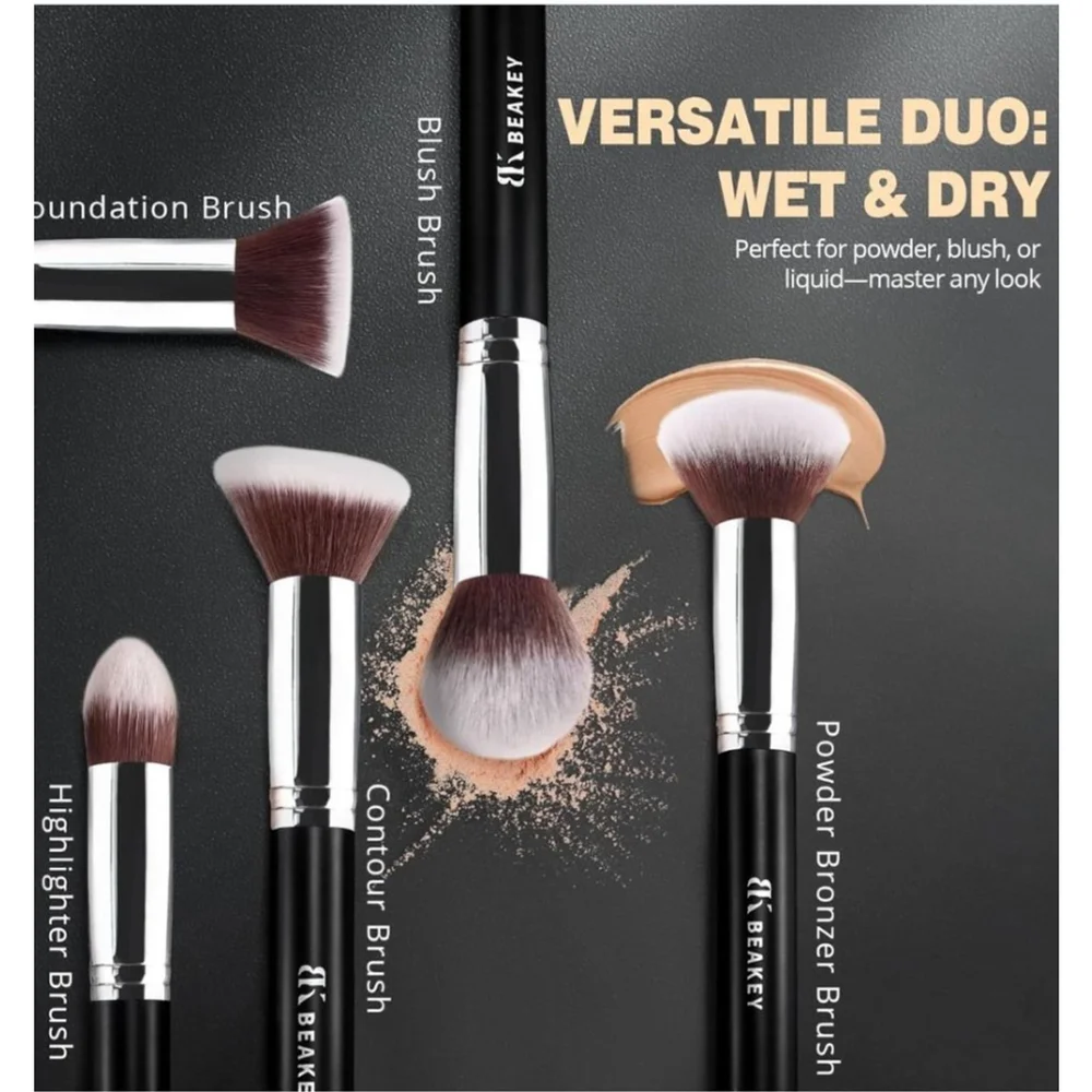 Makeup Brush 10-Pc Set with Blending Sponges
